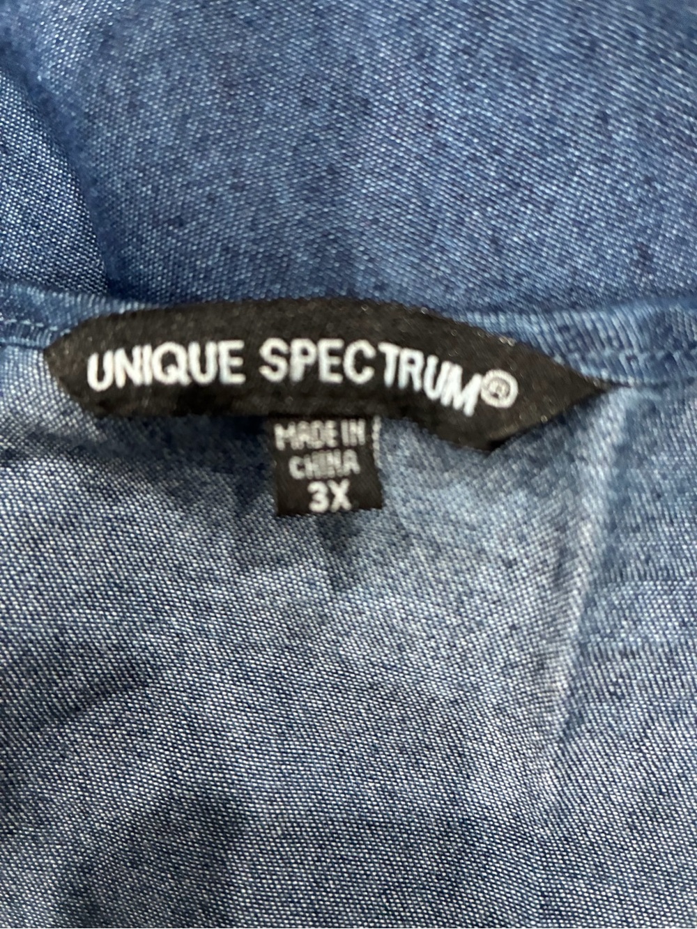 Unique Spectrum Blue Denim-Look Top